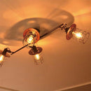 シーリングライト おしゃれ 北欧 LED対応 天井照明 4灯 ランプ モダン シンプル カントリー ナチュラル インダストリアル 黒 ブラック 【納期B】【lic-elx-279】