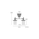 シーリングライト おしゃれ 北欧 LED対応 天井照明 2灯 ランプ シンプル ナチュラル インダストリー 男前 かっこいい クラシック ブラック 【納期B】【lic-elx-280】