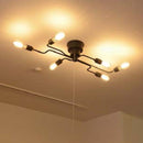 シーリングライト おしゃれ 北欧 LED対応 天井照明 6灯 ランプ モダン シンプル カントリー ナチュラル インダストリー 黒 ブラック elux 【納期B】【lic-elx-294】