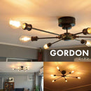 シーリングライト おしゃれ 北欧 LED 天井 照明 6灯 シーリング モダン シンプル ナチュラル インダストリー かっこいい クラシック 黒 【納期B】【lic-elx-295】