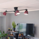 シーリングライト おしゃれ 北欧 LED対応 天井照明 4灯 シーリングランプ シンプル ナチュラル 赤 レッド 黄色 イエロー 緑 グリーン グレージュ エルックス 【納期B】【lic-elx-301】