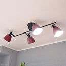 シーリングライト おしゃれ 北欧 LED対応 天井照明 4灯 シーリングランプ シンプル ナチュラル 赤 レッド 黄色 イエロー 緑 グリーン グレージュ エルックス 【納期B】【lic-elx-301】