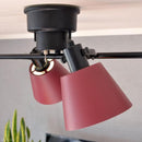 シーリングライト おしゃれ 北欧 LED対応 天井照明 4灯 シーリングランプ シンプル ナチュラル 赤 レッド 黄色 イエロー 緑 グリーン グレージュ エルックス 【納期B】【lic-elx-301】