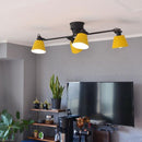 シーリングライト おしゃれ 北欧 LED対応 天井照明 4灯 シーリングランプ シンプル ナチュラル 赤 レッド 黄色 イエロー 緑 グリーン グレージュ エルックス 【納期B】【lic-elx-301】