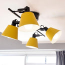 シーリングライト おしゃれ 北欧 LED対応 天井照明 4灯 シーリングランプ シンプル ナチュラル 赤 レッド 黄色 イエロー 緑 グリーン グレージュ エルックス 【納期B】【lic-elx-301】