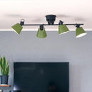 シーリングライト おしゃれ 北欧 LED対応 天井照明 4灯 シーリングランプ シンプル ナチュラル 赤 レッド 黄色 イエロー 緑 グリーン グレージュ エルックス 【納期B】【lic-elx-301】