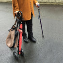 車輪付きステッキ 手すり 軽量 折りたたみ 折畳み 折り畳み ステッキ 杖 タイヤ付き 車輪 敬老の日 介護用品 歩行サポート 【納期A】【lic-fjh-0002】