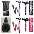 杖 ステッキ 折り畳み 折りたたみ 折畳み 花柄 男性 女性 おしゃれ デザイン 介護 歩行 補助 敬老の日 介護用品 歩行サポート 【納期A】【lic-fjh-0022】