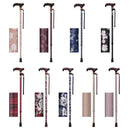 杖 ステッキ 伸縮 男性 女性 無地 花柄 チェック柄 おしゃれ デザイン 柄 介護 歩行 補助 敬老の日 介護用品 歩行サポート 【納期A】【lic-fjh-0023】