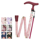 杖 女性 折りたたみ式 折畳み おしゃれ レディース 介護 ステッキ 軽量 使いやすい コンパクト 歩行補助 腰 負担軽減 膝 ひざ 敬老の日 誕生日 ギフト 贈り物 【納期A】【lic-fjh-0036】