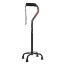 杖 4点杖 女性用 婦人 レディース ステッキ 安定 安心 軽量 伸縮 高さ変更 変えられる 調整 調節 長さ おしゃれ 花柄 老人 お年寄り 高齢者 【納期A】【lic-fjh-0054】