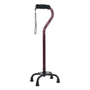 杖 4点杖 女性用 婦人 レディース ステッキ 安定感 安心 軽量 伸縮 高さ変更 調整 調節 長さ おしゃれ 紫色 老人 お年寄り 高齢者 ステッキ 【納期A】【lic-fjh-0055】