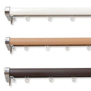 カーテンレール 伸縮 シングル 2m 長さ サイズ調整 おしゃれ 装飾レール 木目調 遮光 遮熱 光漏れ防止 省エネ サイド 端 横側 取り付け簡単 モダン スリム 細い 【納期B】【lic-ful-005】