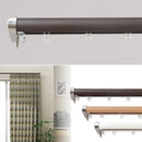 カーテンレール 伸縮 シングル 3m 長さ 遮光 遮熱 光漏れ防止 北欧 おしゃれ 装飾レール 木目 オシャレ モダン スリム 細い サイズ調節 持ち上げ式ブラケット 【納期B】【lic-ful-006】