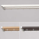 カーテンレール 伸縮式 ダブル 2m 長さ 遮光 遮熱 光漏れ防止 省エネ おしゃれ 装飾レール 木目調 取付 簡単 北欧 オシャレ モダン 伸び縮み フック 吊り下げ 【納期B】【lic-ful-007】