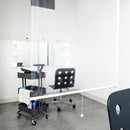 ロールスクリーン 透明 クリア 幅 90cm 防炎 正面 天井付け カーテンレール 間仕切り 塩ビ 飛沫対策 レジ カウンター 受付 店舗 オフィス 【納期B】【lic-ful-372】