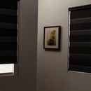 調光ロールスクリーン  オーダー ゼブライト 遮光二級 遮光 2級 日光 遮断 紫外線 UV カット ホワイト 白 グレー ブラウン 茶色 サイズ 幅86-125cm 高さ51-100cm 【納期F】【lic-ful-463】