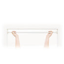 突っ張り棒 つっぱり棒 幅 2m 200cm 最大 伸縮 強力 軽い 軽量 錆びにくい 水まわり キッチン トイレ 洗面所 おしゃれ 白 木目柄 アルミ製 補助プレート付き 【納期B】【lic-ful-498】