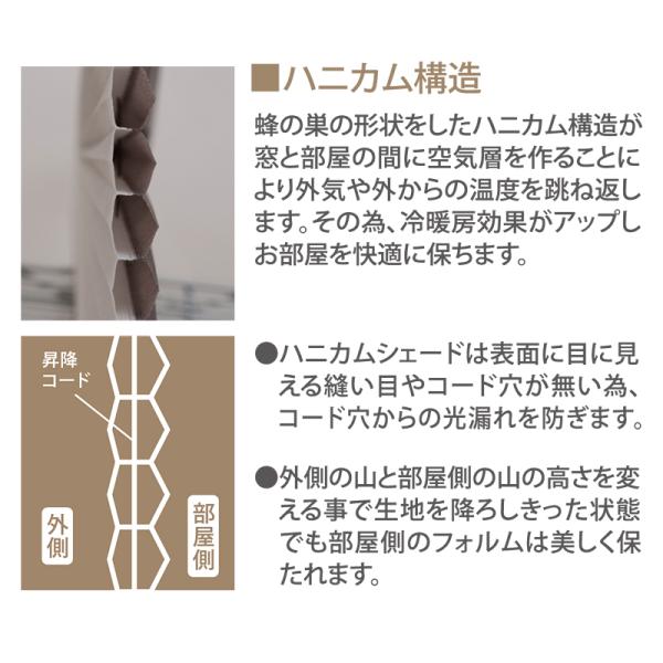 ハニカムシェード 遮光1級 オーダーメイド ハニカムブラインド サイズ カーテンレール 賃貸 日よけ シェード カーテン 正面付け 天井付け 断熱 保温 設置 簡単 【納期F】【lic-ful-846】