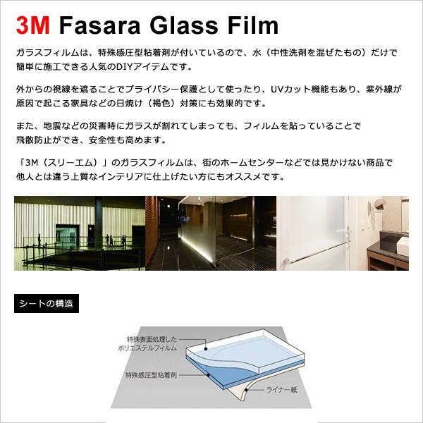 ガラスフィルム 窓 ストライプ 白 ホワイト 細い SH2FGST シャティー 【納期A】【lic-gf-3m-017】