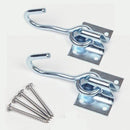 ハンモック取り付け金具 柱への取り付け 部品 ネジ 吊下げ 支柱 フック 室内 設置 スチール製 耐荷重 160kg 安心 安全 大人 子ども 【納期A】【lic-hammock010】