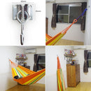 ハンモック取り付け金具 柱への取り付け 部品 ネジ 吊下げ 支柱 フック 室内 設置 スチール製 耐荷重 160kg 安心 安全 大人 子ども 【納期A】【lic-hammock010】