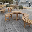 ベンチ 屋外 おしゃれ 木製 公園 屋上 3人 ベランダ テラス 施設 店舗 学校 オフィス 会社 背もたれなし 椅子 カーブ 湾曲 円形 腰掛け 【納期B】【lic-jbs-001】