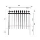 アイアンフェンス 外構 アンティーク フェンス おしゃれ 庭 柵 花壇 エントランス ガーデンフェンス 支柱 囲い 目隠し ヨーロピアン 北欧 【納期B】【lic-jbs-002】