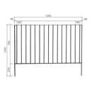 フェンス おしゃれ 庭 アイアンフェンス 外構 アンティーク調 柵 花壇 ガーデニング ガーデンフェンス 支柱 囲い ヨーロピアン 北欧 鉄製 【納期B】【lic-jbs-007】