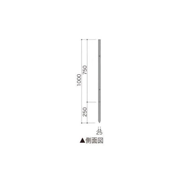 アイアンフェンス 外構 おしゃれ 庭 柵 花壇 支柱 鉄 6型 0908