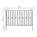 フェンス おしゃれ 庭 柵 花壇 外構 アイアンフェンス ガーデンフェンス 支柱 囲い 目隠し ヨーロピアン 北欧 エントランス ガーデニング 【納期B】【lic-jbs-009】