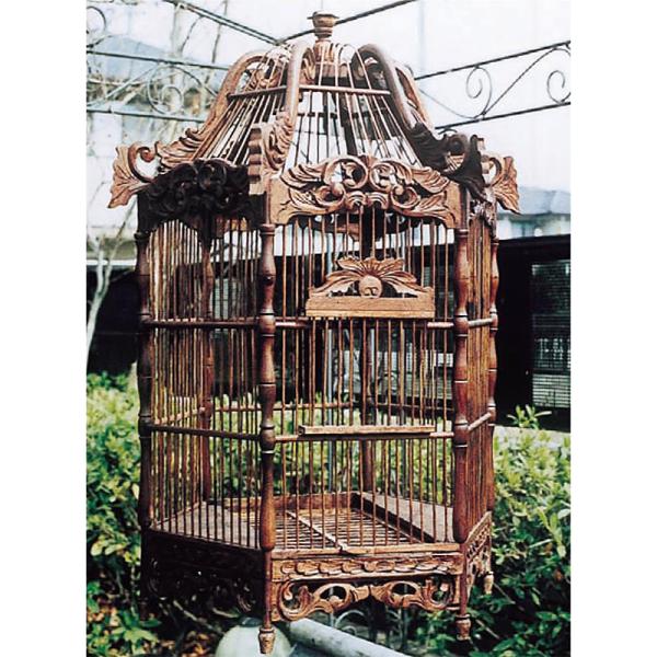 鳥かご スタンド 大型 ケージ インテリア アンティーク 竹 ゲージ 鳥籠