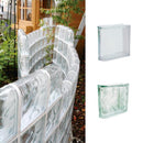 ガラスブロック 6個セット 端っこ 端用 カーブ 丸い 庭 玄関 ガーデニング ガラス ブロック 壁 堀 外壁 外構 仕切り クリア 透明 厚み80mm 【納期B】【lic-jbs-023】