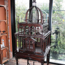 鳥かご おしゃれ インテリア 大型 ケージ 鳥カゴ 鳥籠 アンティーク調 鳥篭 木製 ゲージ ヨーロピアン レトロ バードキャリー サークル 【納期B】【lic-jbs-15401】