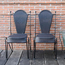 ガーデンチェア 1脚 重ねられる スタッキング アイアン 椅子 アジアン リゾート系 家具 ガーデンチェアー 【納期B】【lic-jbs-34253】