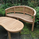 バナナベンチ ガーデンベンチ 椅子 木製 ウッドベンチ ベンチチェア 背もたれ付き 曲線 カーブ 湾曲 【納期B】【lic-jbs-36701】