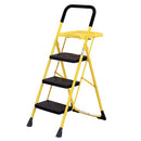 脚立 折り畳み 3段 折りたたみ 滑り止め トレーつき 洗車 使いやすい 丈夫 頑丈 スチール製 金属 軽量 トレー付脚立3段 【納期D】【lic-jfnt8221-3py】