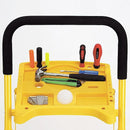 脚立 折り畳み 3段 折りたたみ 滑り止め トレーつき 洗車 使いやすい 丈夫 頑丈 スチール製 金属 軽量 トレー付脚立3段 【納期D】【lic-jfnt8221-3py】