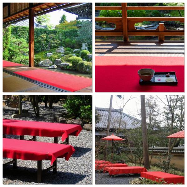 毛氈 赤 紺 茶室 和室 毛せん 玄関 防炎 お寺 神社 仏閣 切り売り 生地 結婚式 展示会 展覧会 畳 階段 布 敷き方 幼稚園 店舗 あかね毛氈 混紡 巾1.82m 厚み2mm 【納期C】【lic-kff-010】