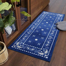 キッチンマット ペイズリー 45×120cm ブルー 青 おしゃれ 【納期C】【lic-kku-016】