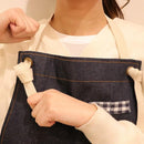 エプロン おしゃれ メンズ レディース アウトドア 習い事 料理教室 デニム 無地 チェック柄 カジュアル 北欧 アメリカン 【納期C】【lic-kku-081】