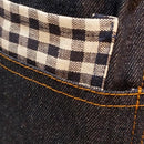 エプロン おしゃれ メンズ レディース アウトドア 習い事 料理教室 デニム 無地 チェック柄 カジュアル 北欧 アメリカン 【納期C】【lic-kku-081】