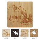 コースター おしゃれ 北欧 木製 木 西海岸 正方形 10×10cm 【納期C】【lic-kku-083】