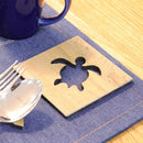 コースター おしゃれ 北欧 木製 木 西海岸 正方形 10×10cm 【納期C】【lic-kku-083】