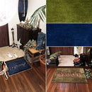 玄関マット 45×60 フロアマット おしゃれ かっこいい メンズライク グリーン 緑 ネイビー 紺色 英字 文字 高級感 重厚感 【納期C】【lic-kku-088】