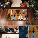 玄関マット 45×75 星 スター テント ネイティブ オシャレ 柄 デザイン 玄関ラグ フロアーマット エントランスマット ドアマット 【納期C】【lic-kku-089】