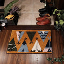 玄関マット 45×75 星 スター テント ネイティブ オシャレ 柄 デザイン 玄関ラグ フロアーマット エントランスマット ドアマット 【納期C】【lic-kku-089】