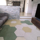 タイルカーペット 六角形 ヘキサゴン おしゃれ 厚み 厚手 室内 犬 猫 ネコ 床暖房対応 洗える 吸着 置くだけ 滑り止め すべり止め 床マット マンション 賃貸 diy 【納期C】【lic-kku-120】