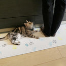 キッチンマット 拭ける おしゃれ 北欧 45×180cm 猫 ネコ 犬 イヌ 抗菌 クッション 弾力 厚み 厚手 燃えにくい 塩ビ すべり止め 滑り止め ずれない ズレ防止 diy 【納期C】【lic-kku-133】