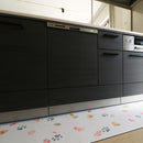 キッチンマット 拭ける おしゃれ 北欧 45×180cm 猫 ネコ 犬 イヌ 抗菌 クッション 弾力 厚み 厚手 燃えにくい 塩ビ すべり止め 滑り止め ずれない ズレ防止 diy 【納期C】【lic-kku-133】